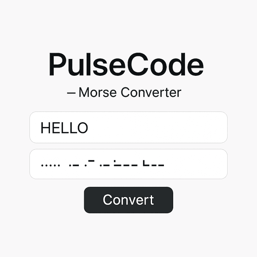 PulseCode — Morse Converter
