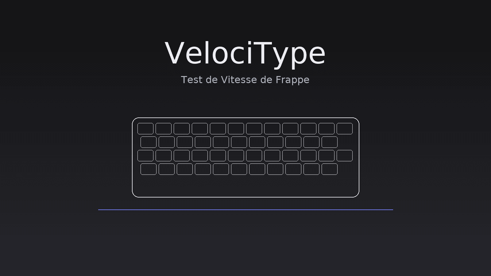 VelociType — Test de Vitesse de Frappe